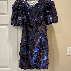Elliatt Iridescent Sequin Mini Dress
